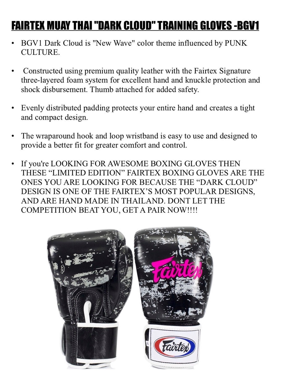 Fairtex DARK CLOUD Muay Thai Kickboxing Style Training