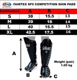 Fairtex Muay Thai Kickboxing Expanded Side and Top Protection Shin Guards-SP8