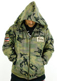 Fairtex Camouflage Zip Up Hooded Sweatshirt-FHS15-100% Cotton-Made in Thailand