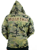 Fairtex Camouflage Zip Up Hooded Sweatshirt-FHS15-100% Cotton-Made in Thailand