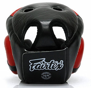 Fairtex Padded Top Diagonal Vision Headgear - HG13PD  - Genuine Leather - Handmade in Thailand