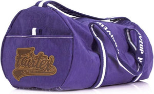 Fairtex Purple Color Retro Style Barrel Duffel Bag - BAG9 - Durable & Stylish - Made in Thailand