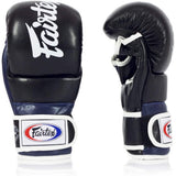 Fairtex Super Sparring Grappling MMA Gloves-FGV18-Top Grain Leather-Extra Thick Padding on Knuckle-Made in Thailand