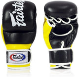 Fairtex Super Sparring Grappling MMA Gloves-FGV18-Top Grain Leather-Extra Thick Padding on Knuckle-Made in Thailand