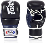 Fairtex Super Sparring Grappling MMA Gloves-FGV18-Top Grain Leather-Extra Thick Padding on Knuckle-Made in Thailand