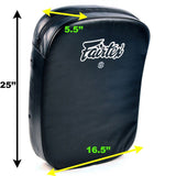 FAIRTEX KICK SHIELD PAD - FS3 - SYNTEK LEATHER - BLACK COLOR