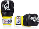 Fairtex Super Sparring Grappling MMA Gloves-FGV18-Top Grain Leather-Extra Thick Padding on Knuckle-Made in Thailand