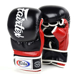 Fairtex Super Sparring Grappling MMA Gloves-FGV18-Top Grain Leather-Extra Thick Padding on Knuckle-Made in Thailand