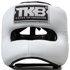 Top King "Pro" Training Open Chin Kickboxing Headguard - TKHGPT (OC) -  PROTECTS THE NOSE