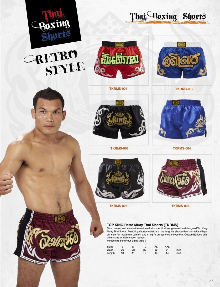 Short Muay Thai top king noir  Mma shorts, Mma fight shorts, Thai boxing  shorts