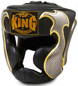 Top King "EMPOWER CREATIVITY" Muay Thai Kickboxing Headgear - TKHGEM-01-Gold/Black/Silver