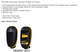 TOP KING "ULTIMATE" KICKING PADS (CURVED) TKKPU (SV)-BLACK/YELLOW