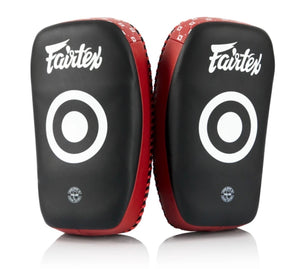 Fairtex Muay Thai Kickboxing Small Lightweight Thai Pads - KPLC6 - Black/Red - Sold as a Pair