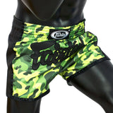 FAIRTEX Green Camo SLIM CUT MUAY THAI KICK BOXING SHORTS - BS1710
