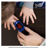 Roscoe Fingertip Pulse Oxygen / Heart Oximeter With Lanyard - Oxygen Saturation and Heart Rate Monitor