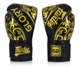 Fairtex "Glory" Hook & Loop Tribal Boxing Gloves - Genuine Leather - BGVG2