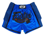 FAIRTEX BLUE SLIM CUT MUAY THAI KICK BOXING SHORTS - BS1702