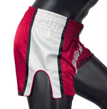 FAIRTEX Red/White SLIM CUT MUAY THAI KICK BOXING SHORTS - BS1704