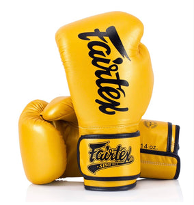 Fairtex "Gold" Muay Thai Style Boxing Gloves - BGV18 - Special Material of Microfiber