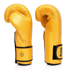 Fairtex "Gold" Muay Thai Style Boxing Gloves - BGV18 - Special Material of Microfiber