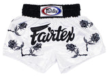 Fairtex BLACK ROSES Muay Thai Kickboxing Shorts-BS0659-100% SATIN-Made in Thailand
