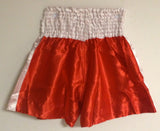 MUAY "THAI BOXING" KICKBOXING SHORTS TBS-RED w/ WHITE STRIPES