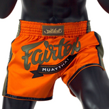 FAIRTEX Orange SLIM CUT MUAY THAI KICKBOXING SHORTS - BS1705