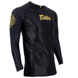 Fairtex Long Sleeve Grappling Rash Guard-RG6-80% nylon and 20% spandex for a comfortable tight fit