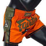 FAIRTEX Orange SLIM CUT MUAY THAI KICKBOXING SHORTS - BS1705