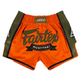 FAIRTEX Orange SLIM CUT MUAY THAI KICKBOXING SHORTS - BS1705