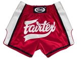 FAIRTEX SLIM CUT MUAY THAI SHORTS - BS1704 - Red|White