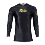 Fairtex Long Sleeve Grappling Rash Guard-RG6-80% nylon and 20% spandex for a comfortable tight fit