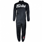 Fairtex Vinyl Sweat Suit - VS2 - Black - Features a Zip-Up Top and Bottom - Premium quality
