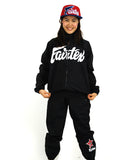 Fairtex Vinyl Sweat Suit - VS2 - Black - Features a Zip-Up Top and Bottom - Premium quality