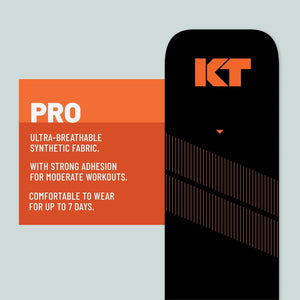 KT Tape PRO Synthetic Kinesiology Athletic Tape, 20 Count, 10” Precut Strip- Pain Relief and Support