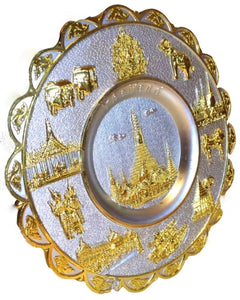 Thailand Collectable Gold and Silver Ashtray Souvenir-Made in Thailand-Great Gift-Comes Pre-Wrapped