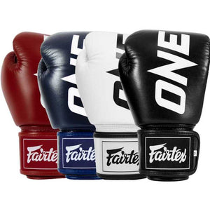 Fairtex One Championship Muay Thai Kickboxing Gloves-BGV1-ONE-Handmade in Thailand of premium quality leather
