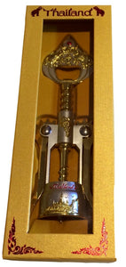 Thai Whiskey Flask Bar Set plus Corkscrew Set-Great Gift Comes Pre-Wrapped-Made in Thailand