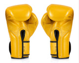 Fairtex Gold Color Muay Thai Style KickBoxing Gloves-BGV18-Special Material of Microfiber