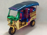 Thai Gold Authentic Bangkok Siam Vintage Tuk Tuk Tax Car Souvenir Collectible for Home Decoration and gift-Comes Pre-Wrapped-Handcrafted in Thailand