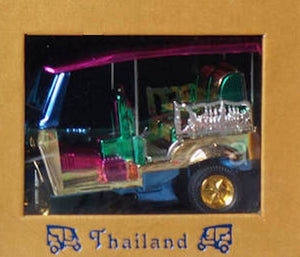 Thai Gold Authentic Bangkok Siam Vintage Tuk Tuk Tax Car Souvenir Collectible for Home Decoration and gift-Comes Pre-Wrapped-Handcrafted in Thailand