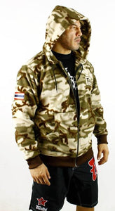 FAIRTEX HOODED SWEATSHIRT -BROWN CAMOUFLAGE