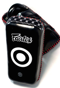 Fairtex "Superior" Curved Kick Pads - KPLS2 - Genuine Cowhide Leather - Sold as Pair