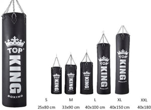  TOP KING "FULL LEATHER" HEAVY BAG -TKHBF-GL-Black