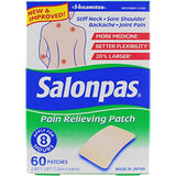 Salonpas Pain Relief Patches for Minor Aches & Pains - 2.83 X 1.81 In - 60 Patches