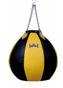 TOP KING HEAVY BAG "TEAR DROP LEATHER" -TKHBT-GL - BLACK/YELLOW