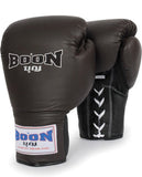 BOON SPORT THAI STYLE LACE TRAINING GLOVES - BLACK,RED,BLUE,WHITE,PINK, BROWN