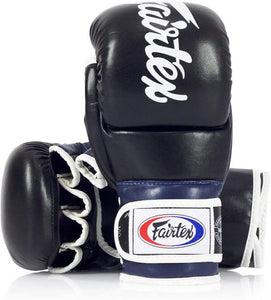 Fairtex Super Sparring Grappling MMA Gloves - FGV18 - Top Grain Leather - Extra Thick Padding on Knuckle -Made in Thailand