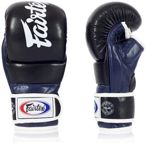 Fairtex Super Sparring Grappling MMA Gloves - FGV18 - Top Grain Leather - Extra Thick Padding on Knuckle -Made in Thailand