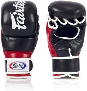 Fairtex Super Sparring Grappling MMA Gloves - FGV18 - Top Grain Leather - Extra Thick Padding on Knuckle -Made in Thailand